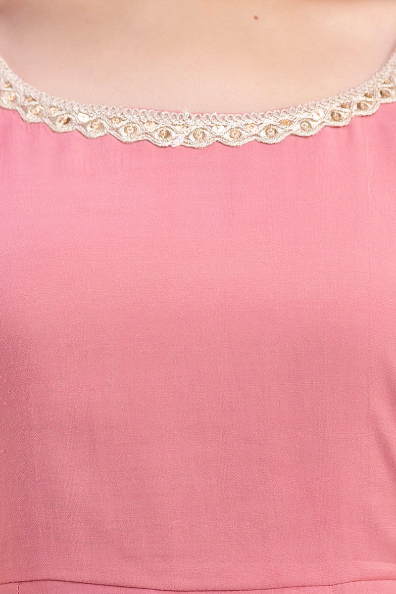 Meera Blush Pink Kurta Set with Dupatta – Elegant Festive Wear