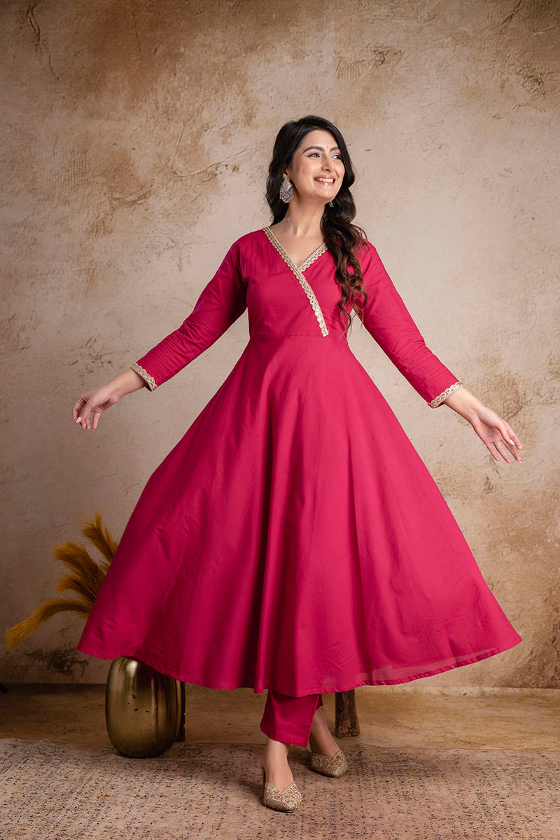 Rangrez Magenta Anarkali Suit Set
